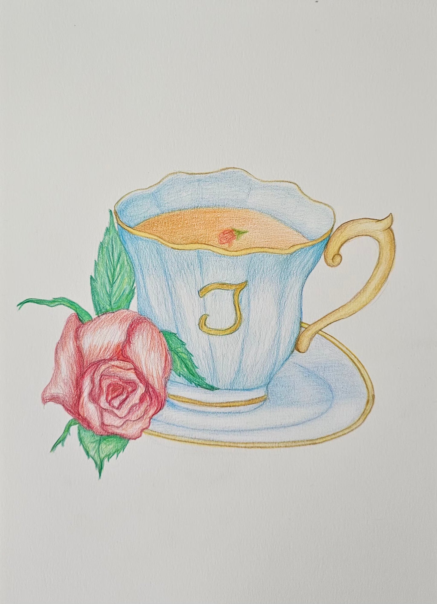 Julian's Tea Cup Original Artwork