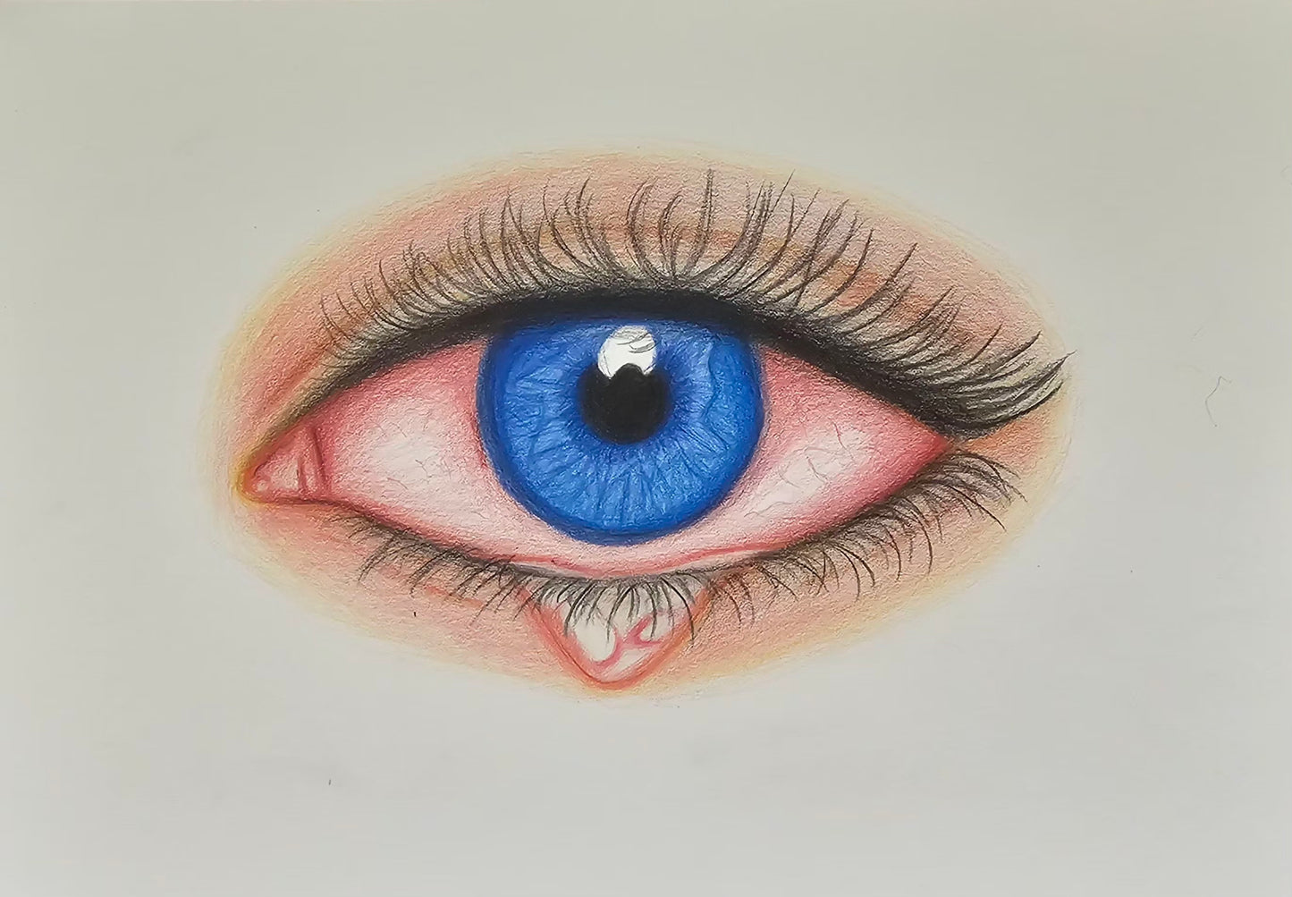 Crying Blue Eye Art Print